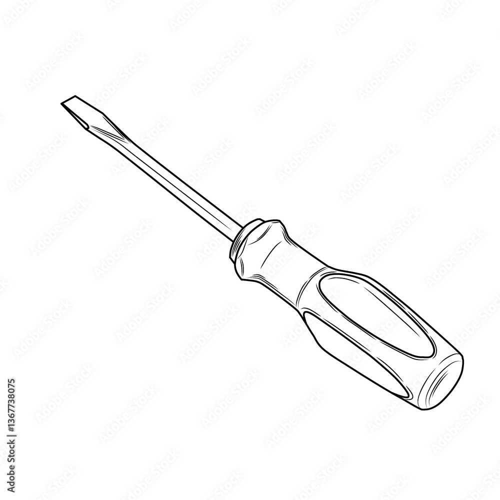 Fototapeta premium screwdriver isolated on white background