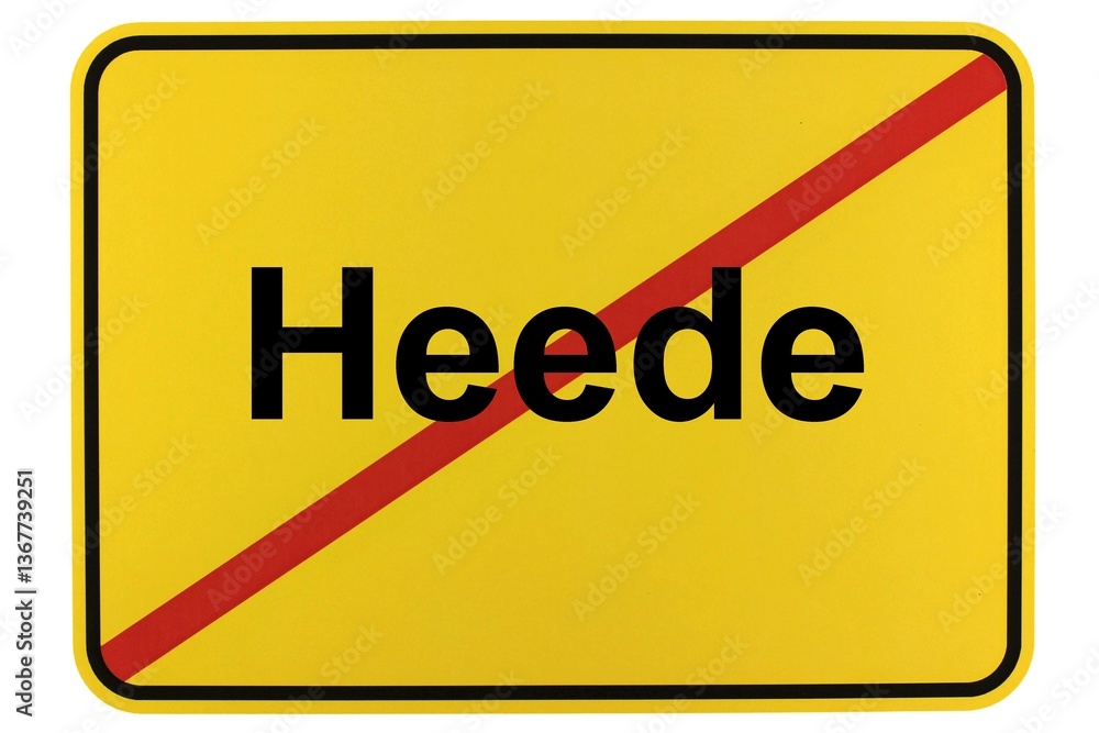 Illustration eines Ortsschildes der Gemeinde Heede in Niedersachsen Illustration eines Ortsschildes der Gemeinde Heede in Niedersachsen