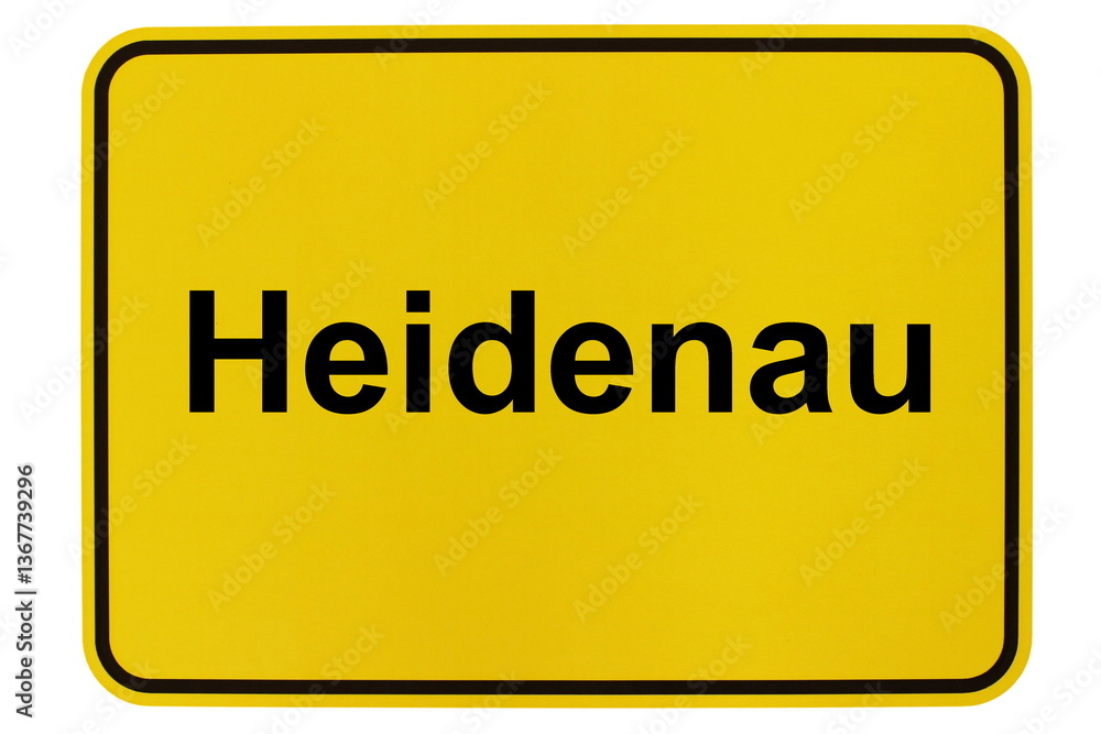 Illustration eines Ortsschildes der Gemeinde Heidenau in Niedersachsen Illustration eines Ortsschildes der Gemeinde Heidenau in Niedersachsen