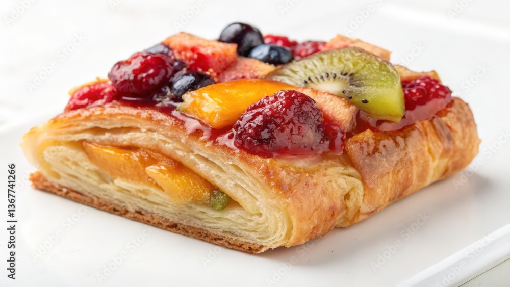 Close-Up of a Fruit Danish Pastry with Colorful Toppings for Bakery and Dessert Photography
Close-Up of a Fruit Danish Pastry with Colorful Toppings for Bakery and Dessert Photography