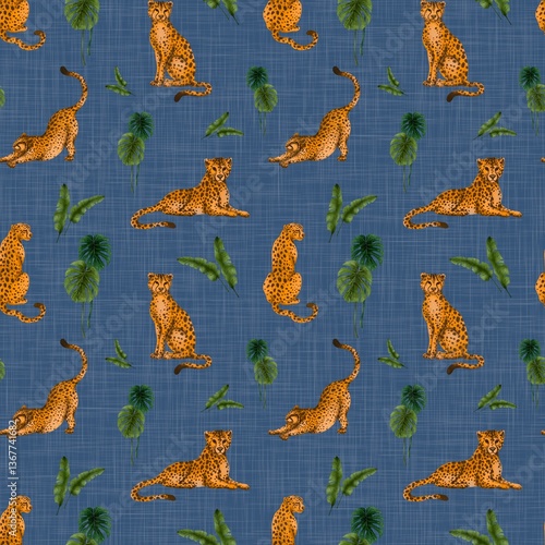 Photography Leopard Tropics Pattern collection