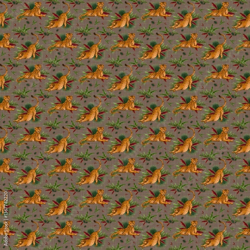 Photography Leopard Tropics Pattern collection