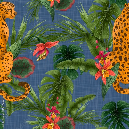 Photography Leopard Tropics Pattern collection