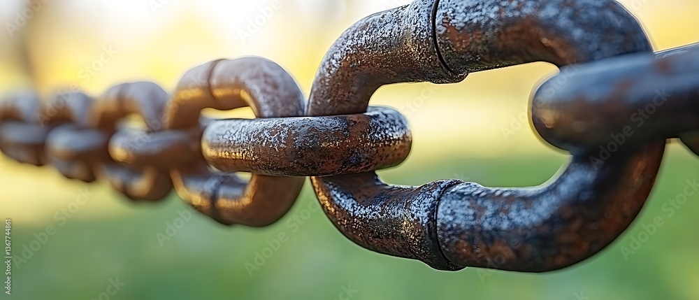 Rusty chain links close-up. Rusty chain links close-up.