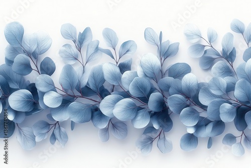 Obraz na płótnie delicate winter botanical pattern with frosted leaves in muted silver and white seamless geometric arrangement w salonie