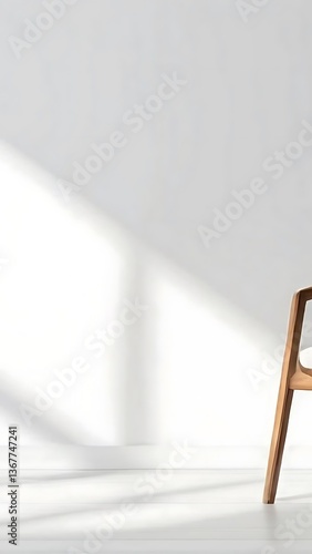 Sunlight Through Window on White Chair in Room