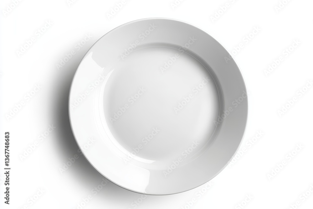 Empty white plate on white background (2) Empty white plate on white background (2)