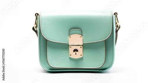Chic Crossbody Bag with Floral Pattern  A Stylish Blend of Elegance and Functionality isolated on white background