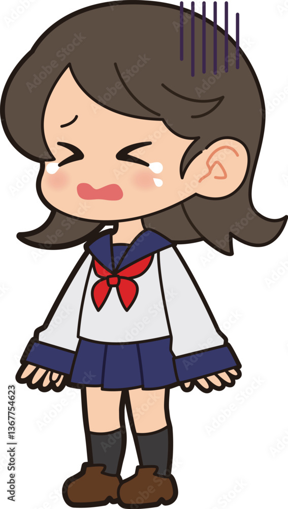 泣くセーラー服の女の子 泣くセーラー服の女の子