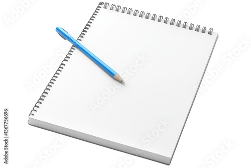 Wallpaper Mural A blank notebook and a blue pen waiting for creativity to unfold in a bright workspace isolated on transparent background Torontodigital.ca