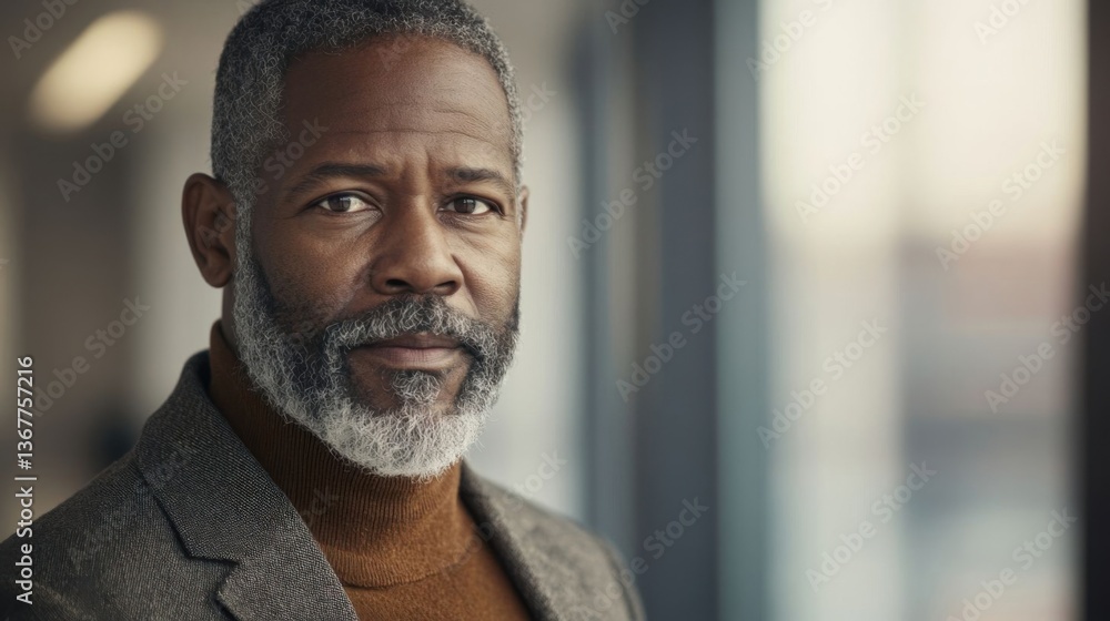 A portrait of a thoughtful professor. A portrait of a thoughtful professor.