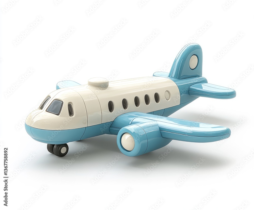 Naklejka premium toy airplane on a white background