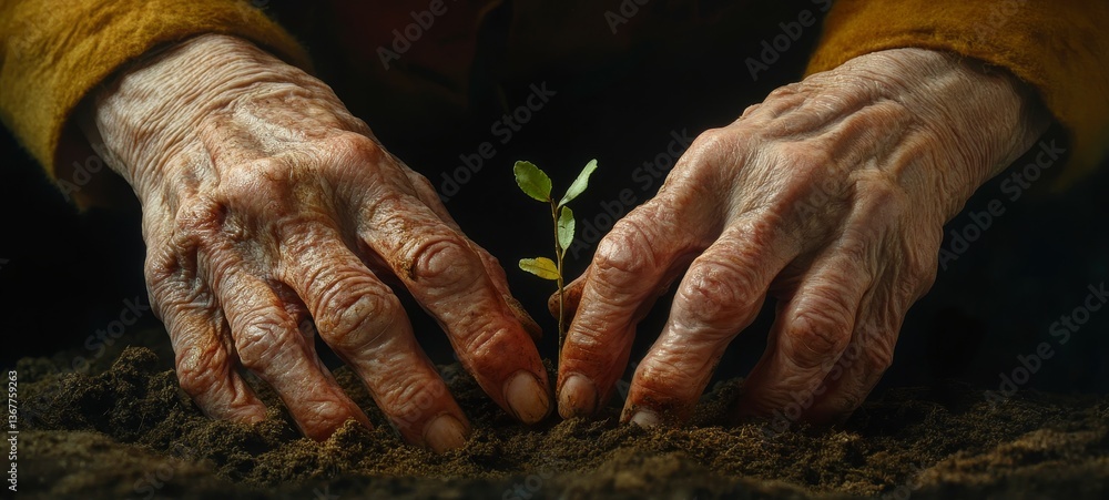Hands in the Earth, Planting trees Hands in the Earth, Planting trees