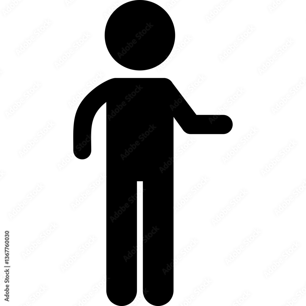 Side Gesture Man Stick Figure Side Gesture Man Stick Figure