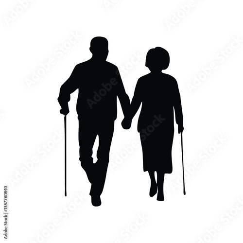 silhouettes of people