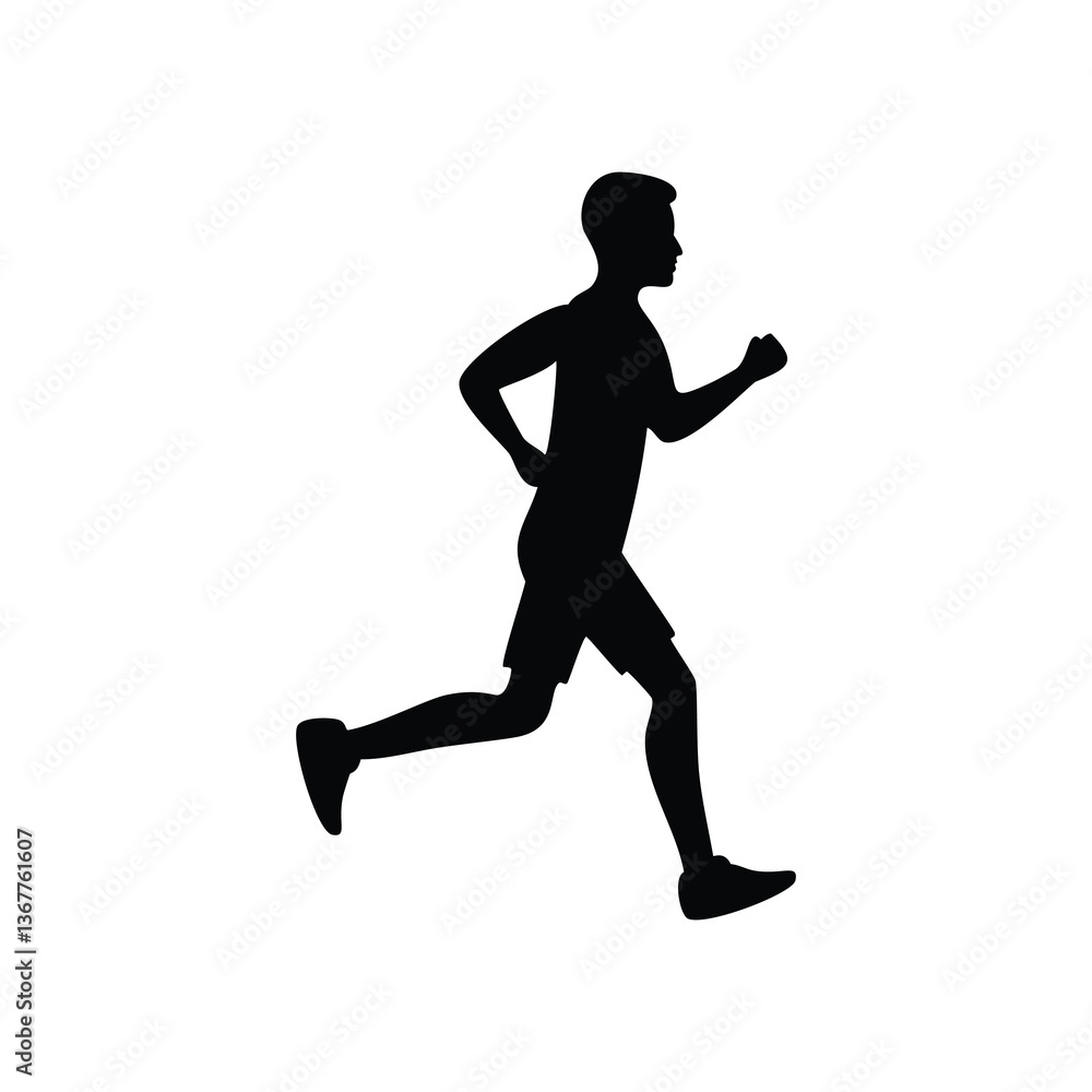Fototapeta premium running man silhouette