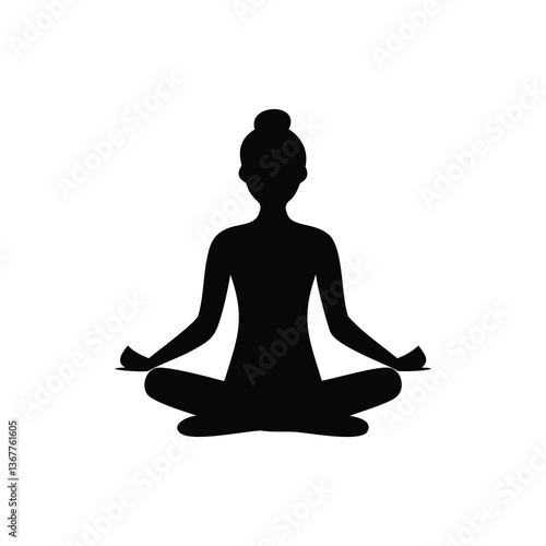 silhouette of yoga