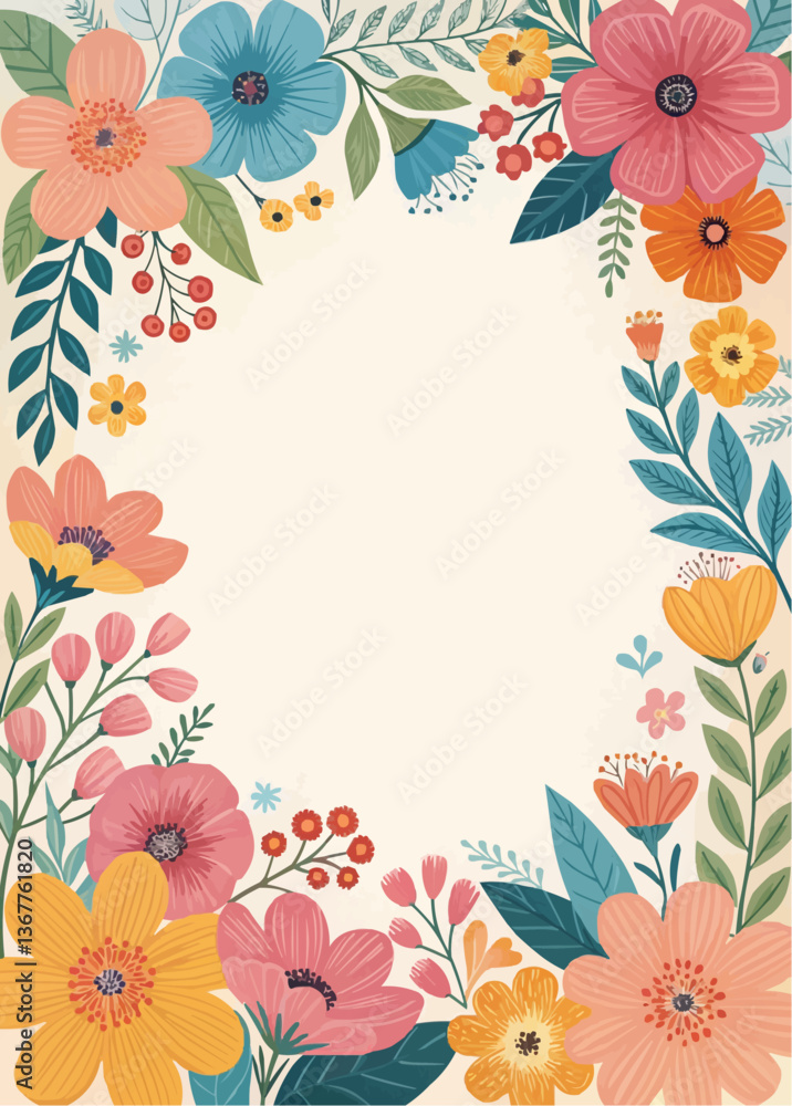 Floral Frame Template Floral Frame Template