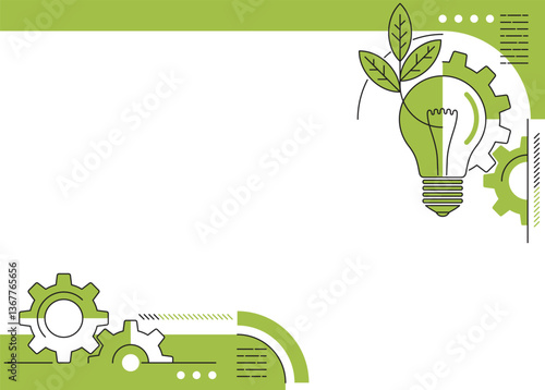 Slideshow or report template, ecology thread. Top and bottom margins of layout