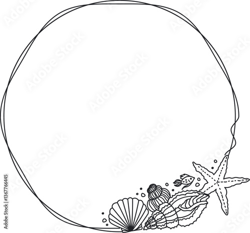 Circular Frame with Sea Elements