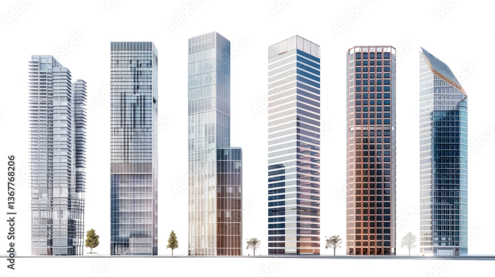 Skyline of Modernity: A captivating display of sleek skyscrapers, showcasing contemporary architectural design against the backdrop of the city. Capturing the essence of innovation. Skyline of Modernity: A captivating display of sleek skyscrapers, showcasing contemporary architectural design against the backdrop of the city. Capturing the essence of innovation.