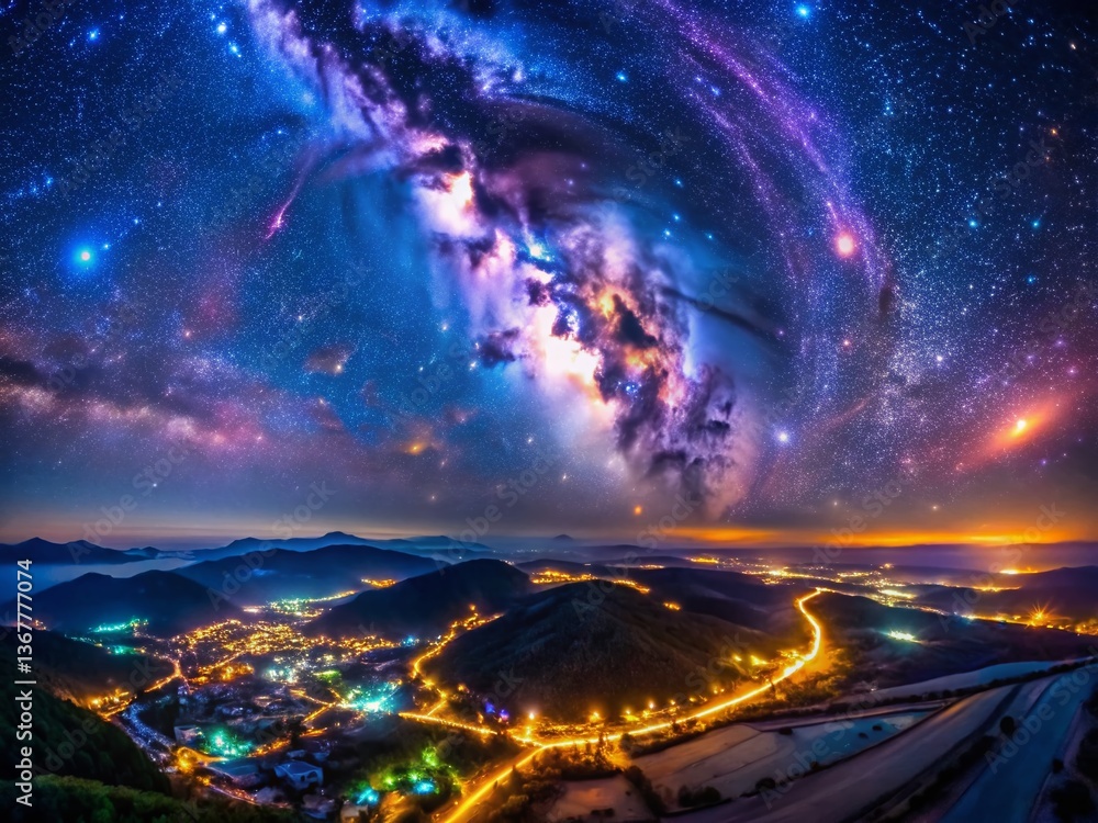 custom made wallpaper toronto digitalMajestic Galaxy Constellation Night Sky Drone Shot - Astrophotography