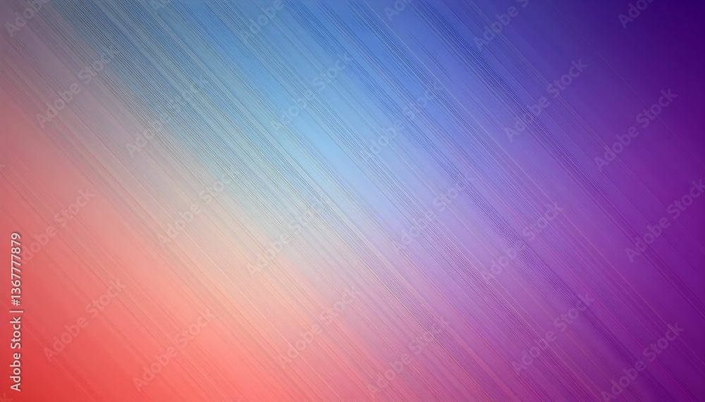 Obraz premium Abstract gradient background, diagonal lines texture, purple to teal transition, soft color blend, minimalist design, geometric pattern, subtle striations