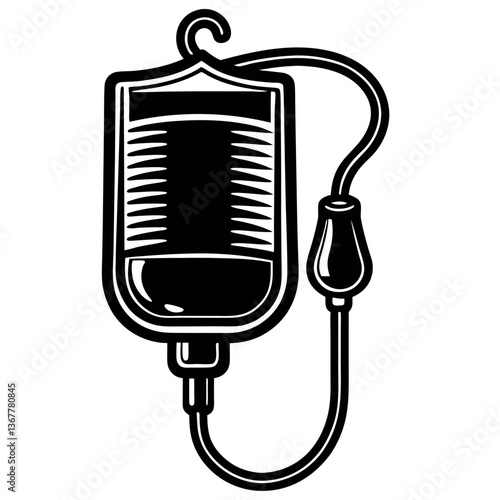 Blood bag vector illustration