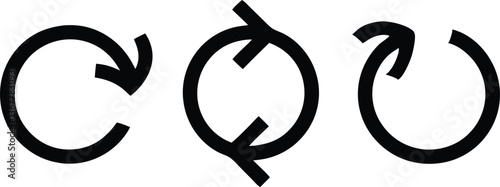 Reload arrow collection on white background. Vector illustration