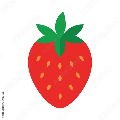 Garden fresh strawberry fruit or strawberries modern vector. 
