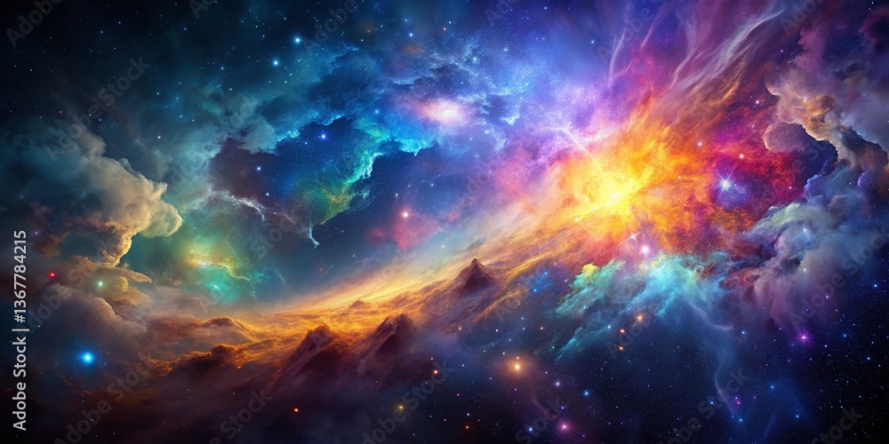 Majestic Nebula in Deep Space: Stunning Cosmic Landscape Majestic Nebula in Deep Space: Stunning Cosmic Landscape