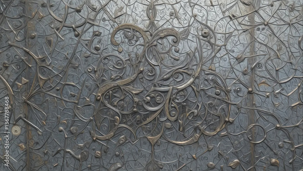 Obraz premium Metal background. Pattern for wallpapers, covers, wall decorations. Oil paint