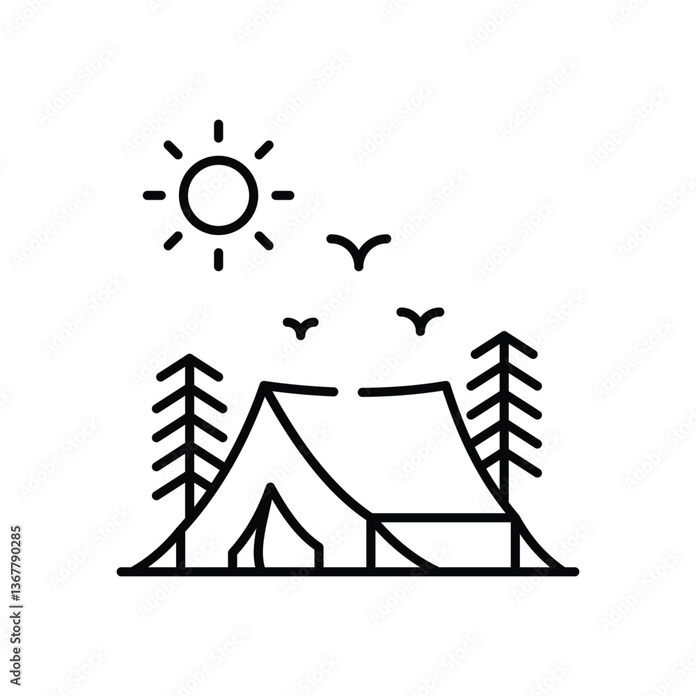 Camping Vector icon Camping Vector icon