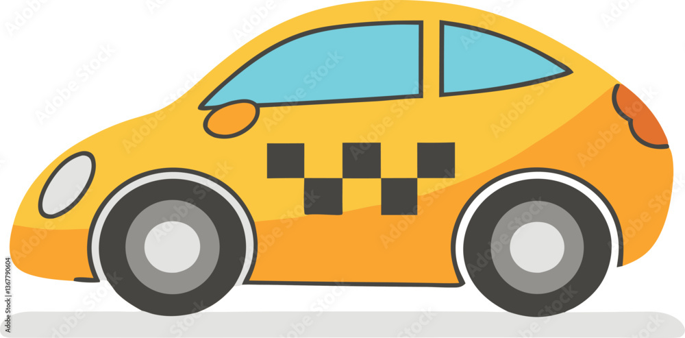 Naklejka premium Taxi car icon. Vector illustration
