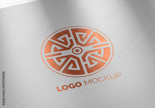 Bronze Foil Logo Mockup