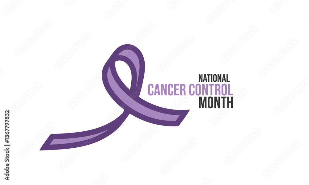 National Cancer Control Month. background, banner, card, poster, template, Vector, illustration. National Cancer Control Month. background, banner, card, poster, template, Vector, illustration.