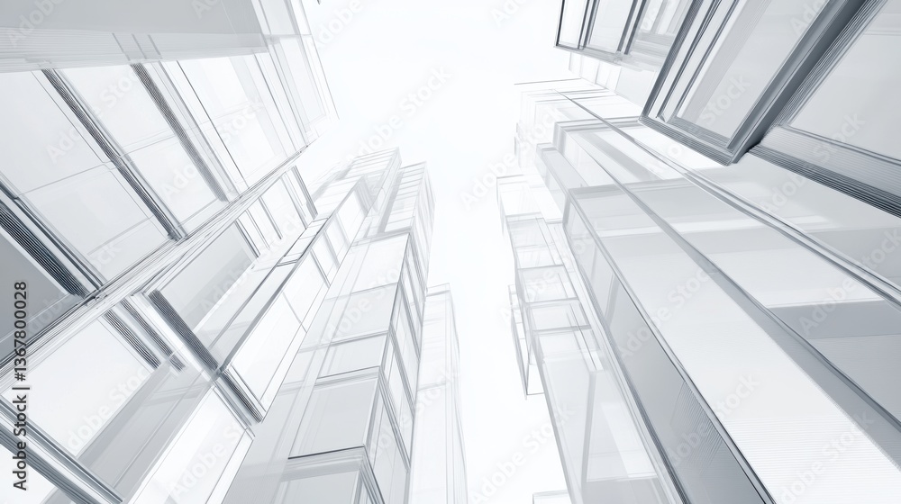 Fototapeta premium 3D Architecture Abstract: Unleashing Creativity in the Digital Space