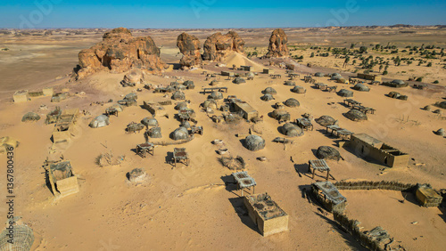 Star Wars looking oasis Tigui, Tibesti Mountains