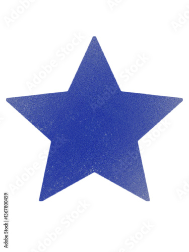 Watercolour blue  star isolated on white background. Icon, elements, shape, sticker, sublimation.