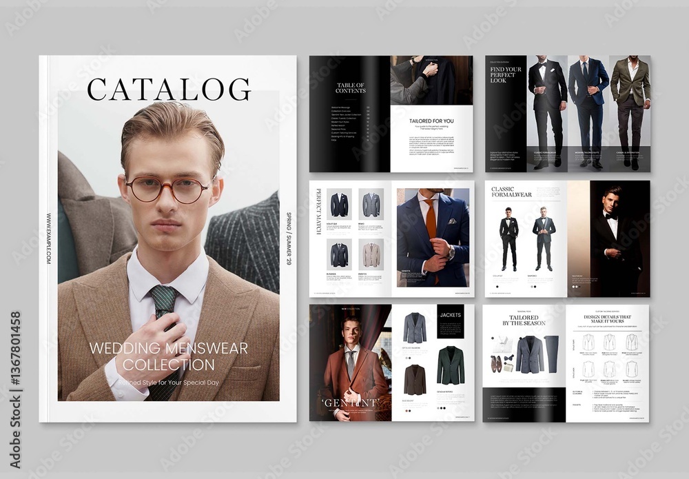 Menswear Catalog Layout Stock Template | Adobe Stock