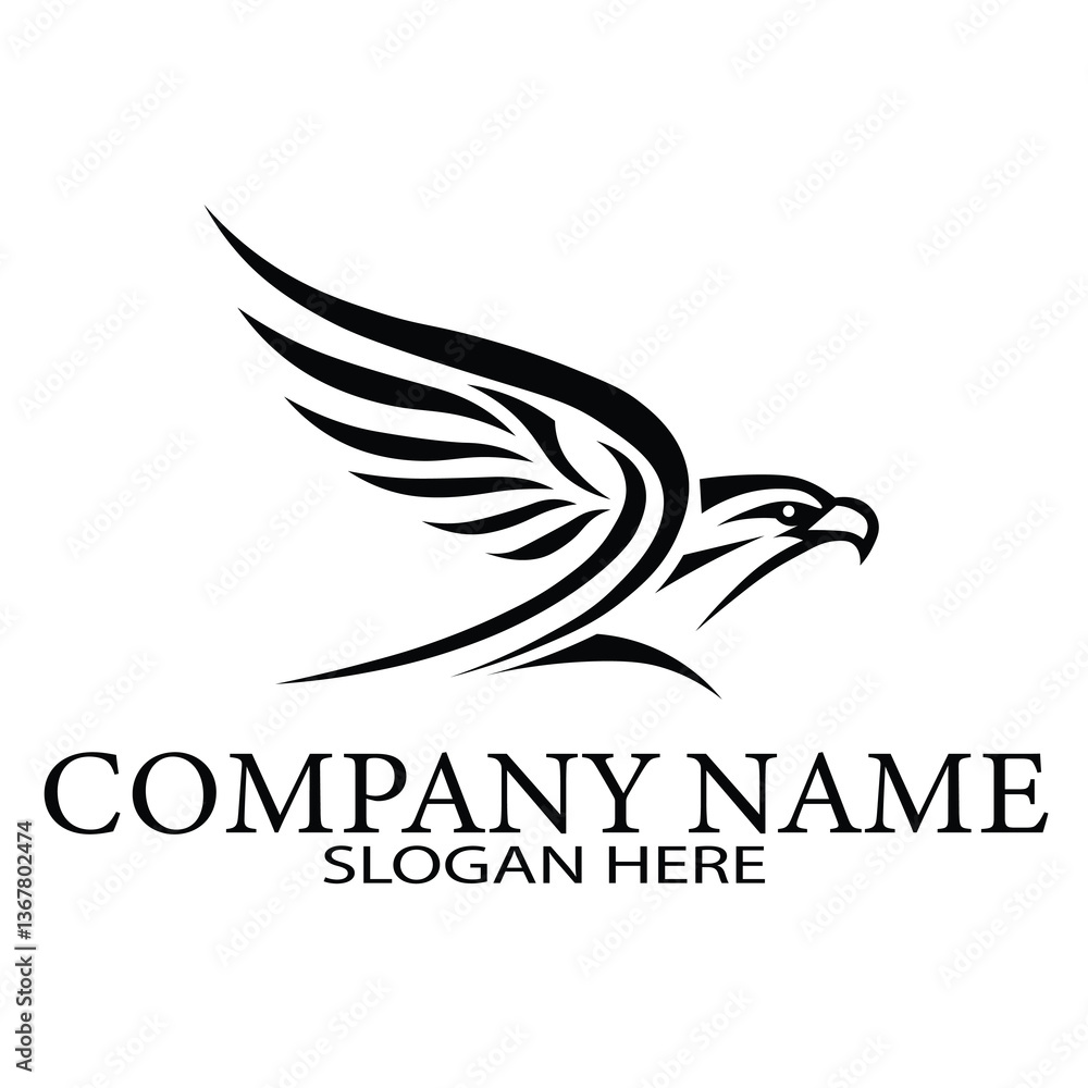 Eagle logo, vector single design Eagle logo, vector single design