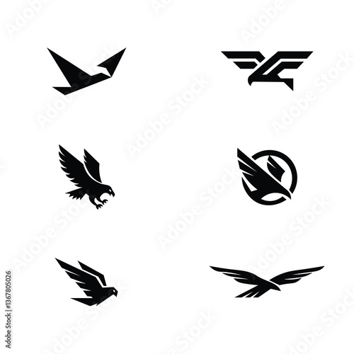 logo Eagle black, set of