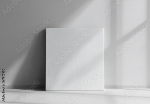 Wallpaper Mural Blank Canvas Leaning Against Wall with Sunlight - Art Mockup Template Torontodigital.ca