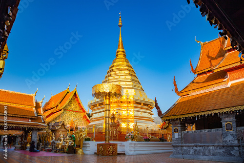 Wat Phra That Doi Suthep Buddhist temple in Chiang Mai, Thailand