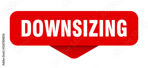 downsizing sticker. downsizing sign on transparent background