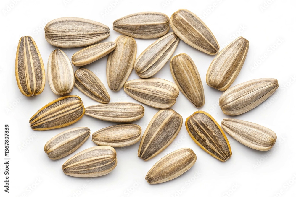 Obraz premium Sunflower seeds isolated on transparent background