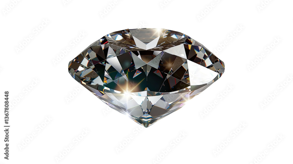 Sparkling Brilliance: This image showcases a flawless, faceted diamond, radiating light and clarity with its intricate cut and reflective surfaces. Sparkling Brilliance: This image showcases a flawless, faceted diamond, radiating light and clarity with its intricate cut and reflective surfaces.