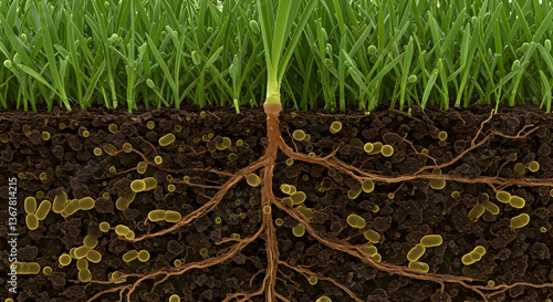 Microscopic exploration of the grass roots and complex soil microbiome interactions