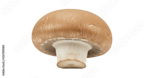 Isolated Brown Mushroom