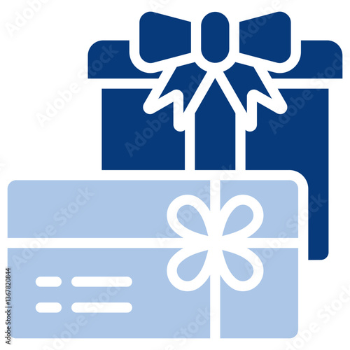 Gift Card Flat Blue Icon